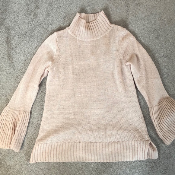 Ann Taylor Mock Neck Sweater with Bell Sleeves - Picture 1 of 2